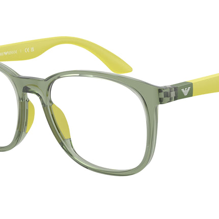 Emporio Armani Kids EK3004F Phantos Eyeglasses  5359-Shiny Transparent Green 49-130-16 - Color Map Green