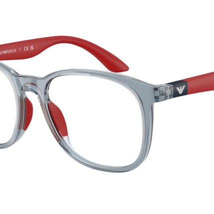 Emporio Armani Kids EK3004 Phantos Eyeglasses  5072-Shiny Transparent Blue 49-130-16 - Color Map Blue