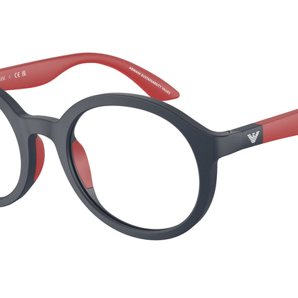 Emporio Armani Kids EK3005F Round Eyeglasses  5088-Matte Blue 48-130-19 - Color Map Blue