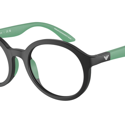 Emporio Armani Kids EK3005 Round Eyeglasses  5001-Matte Black 48-130-19 - Color Map Black