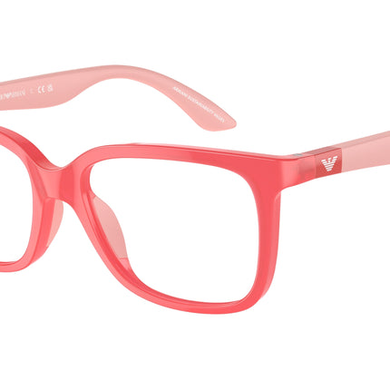 Emporio Armani Kids EK3006 Pillow Eyeglasses  6135-Opaline Coral 49-130-15 - Color Map Red