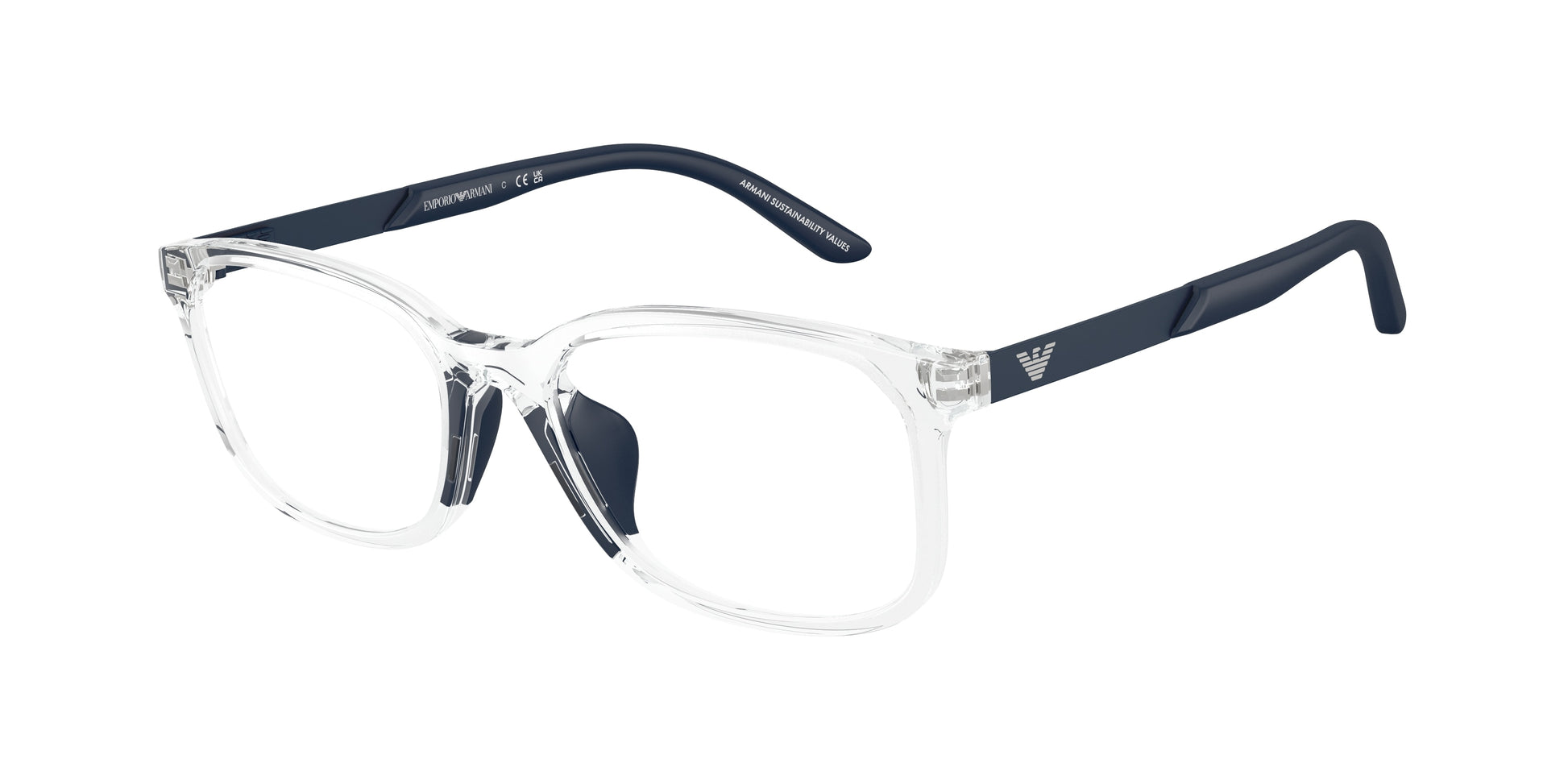 Emporio Armani Kids EK3008U Pillow Eyeglasses  5893-Shiny Crystal 49-130-16 - Color Map Transparent