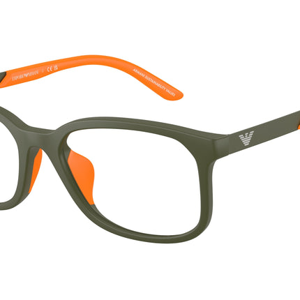 Emporio Armani Kids EK3008U Pillow Eyeglasses  6189-Matte Green 49-130-16 - Color Map Green