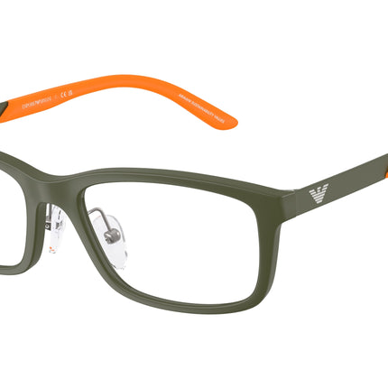 Emporio Armani Kids EK3009 Rectangle Eyeglasses  6189-Matte Green 49-130-16 - Color Map Green