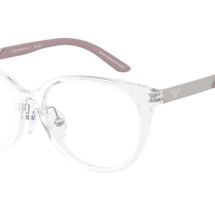 Emporio Armani Kids EK3010 Cat Eye Eyeglasses  5893-Shiny Crystal 48-130-15 - Color Map Transparent