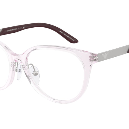 Emporio Armani Kids EK3010 Cat Eye Eyeglasses  6139-Shiny Transparent Pink 48-130-15 - Color Map Pink