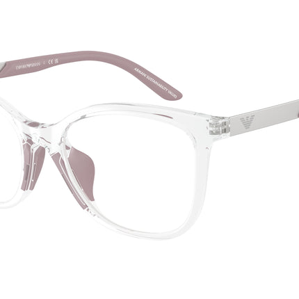 Emporio Armani Kids EK3011U Butterfly Eyeglasses  5893-Shiny Crystal 48-130-16 - Color Map Transparent