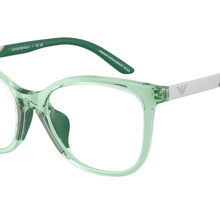 Emporio Armani Kids EK3011U Butterfly Eyeglasses  6281-Shiny Transparent Green 48-130-16 - Color Map Green