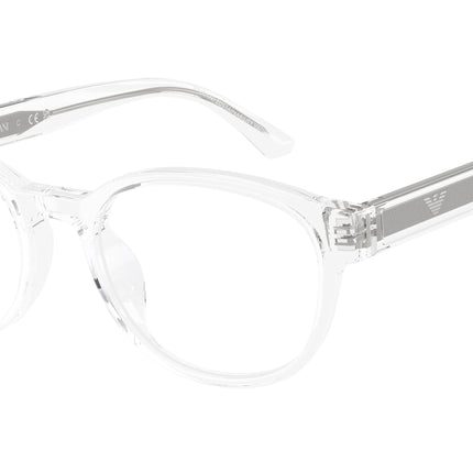 Emporio Armani Kids EK3012U Phantos Eyeglasses  6344-Shiny Crystal 49-130-19 - Color Map Transparent