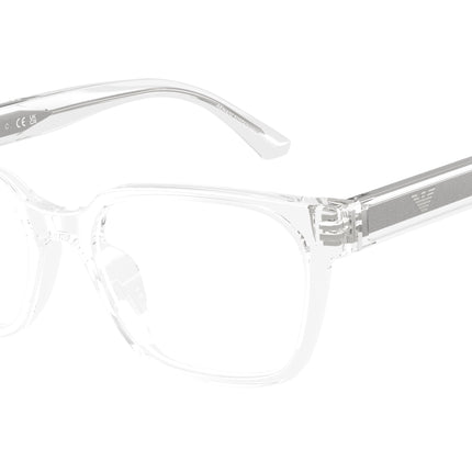 Emporio Armani Kids EK3013U Rectangle Eyeglasses  6344-Shiny Crystal 48-130-16 - Color Map Transparent