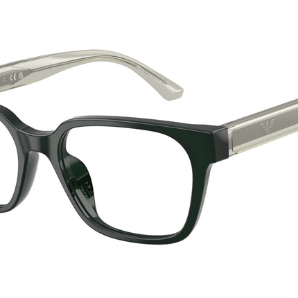 Emporio Armani Kids EK3013U Rectangle Eyeglasses  6381-Shiny Green 48-130-16 - Color Map Green