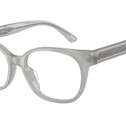 Emporio Armani Kids EK3014U Cat Eye Eyeglasses  6386-Shiny Opal Grey 48-130-15 - Color Map Grey