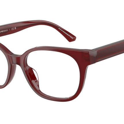Emporio Armani Kids EK3014U Cat Eye Eyeglasses  6389-Shiny Opal Red 48-130-15 - Color Map Red