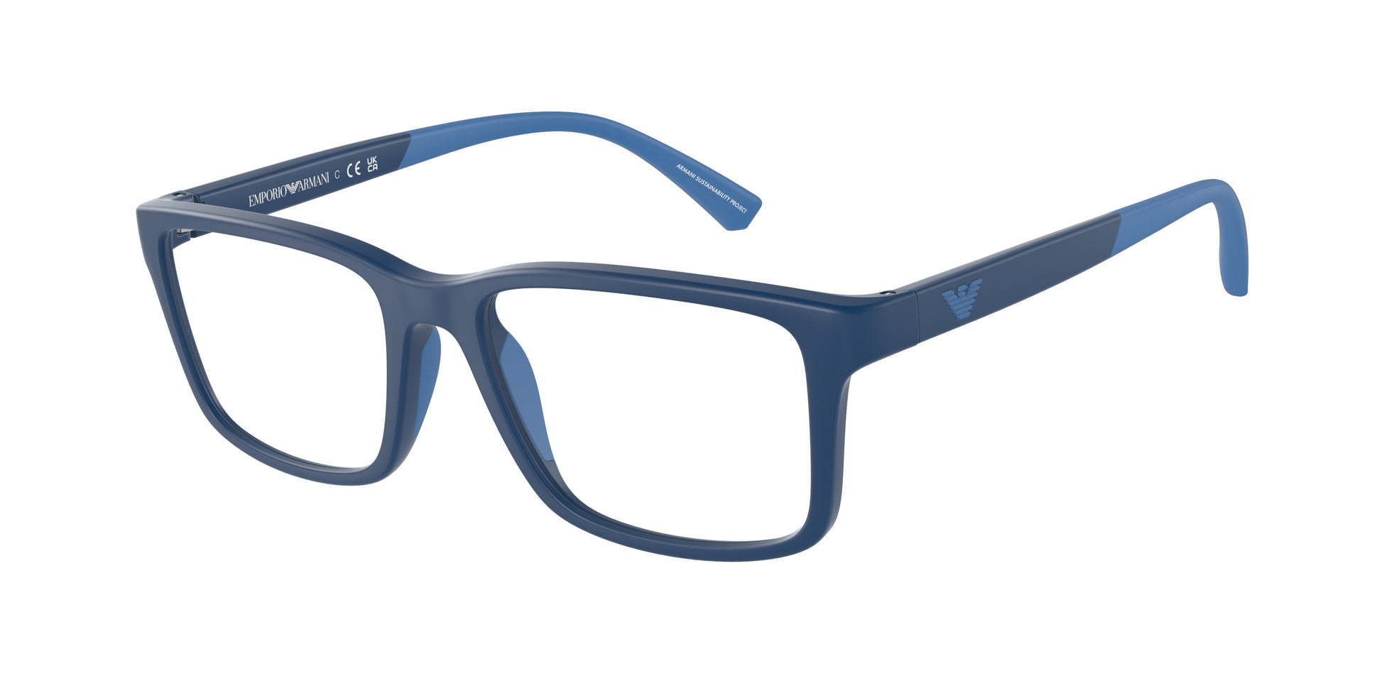 Emporio Armani Kids EK3203F Pillow Eyeglasses  5088-Matte Blue 50-130-16 - Color Map Blue
