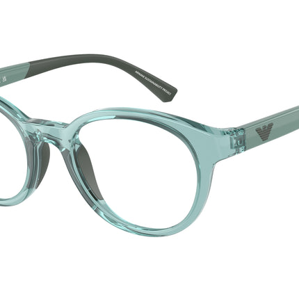 Emporio Armani Kids EK3205 Phantos Eyeglasses  5741-Shiny Transparent Light Blue 46-125-18 - Color Map Blue