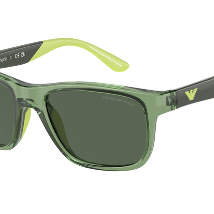 Emporio Armani Kids EK4002F Pillow Sunglasses  535971-Shiny Transparent Green 48-125-16 - Color Map Green