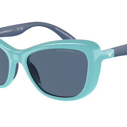 Emporio Armani Kids EK4004F Butterfly Sunglasses  613280-Shiny Azure 50-125-16 - Color Map Blue