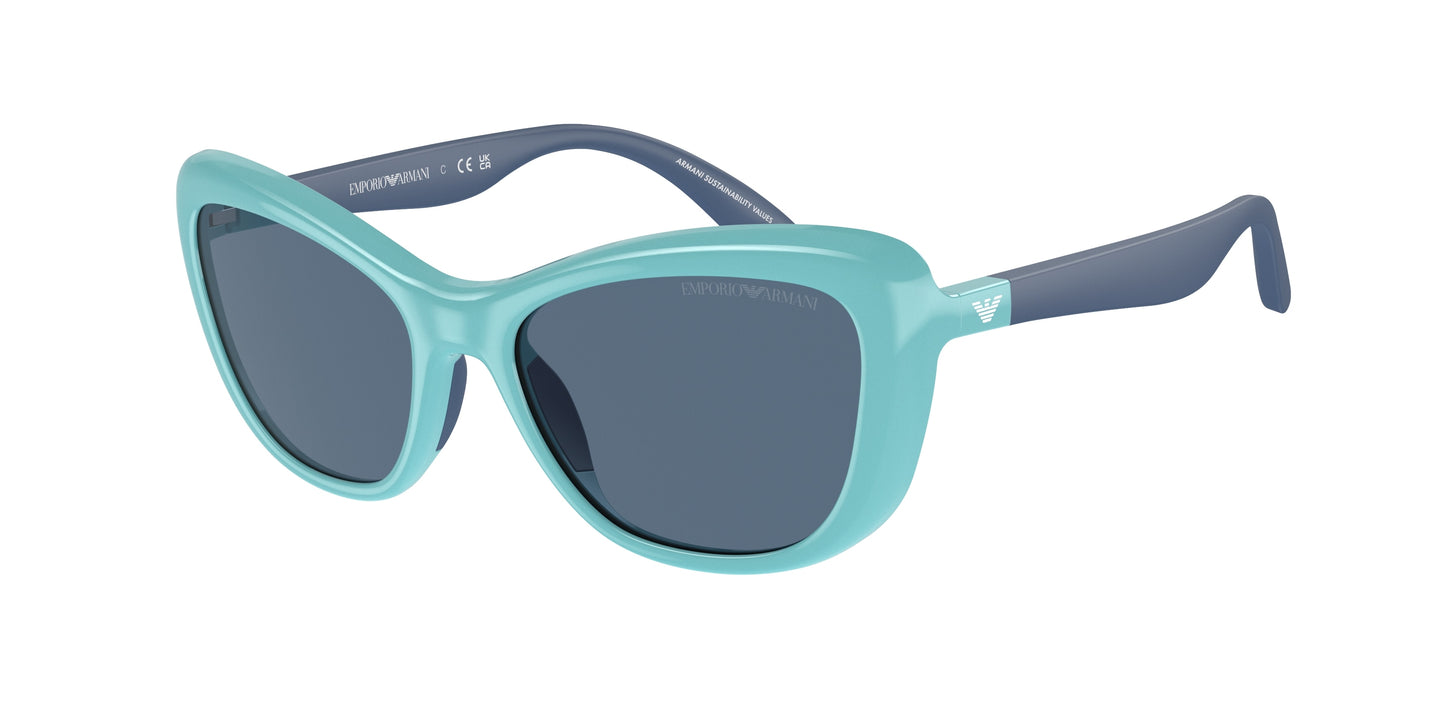 Emporio Armani Kids EK4004 Butterfly Sunglasses  613280-Shiny Azure 50-125-16 - Color Map Blue
