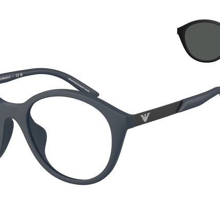 Emporio Armani Kids EK4005U Round Sunglasses  50881W-Matte Blue 48-130-18 - Color Map Blue