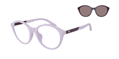 Emporio Armani Kids EK4005U Round Sunglasses  62741W-Shiny Lilac 48-130-18 - Color Map Violet