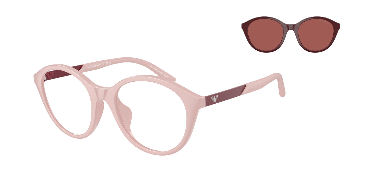 Emporio Armani Kids EK4005U Round Sunglasses  62751W-Shiny Pink 48-130-18 - Color Map Pink