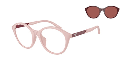 Emporio Armani Kids EK4005U Round Sunglasses  62751W-Shiny Pink 48-130-18 - Color Map Pink