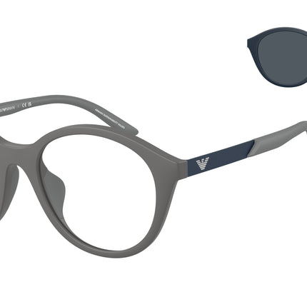 Emporio Armani Kids EK4005U Round Sunglasses  62771W-Matte Grey 48-130-18 - Color Map Grey