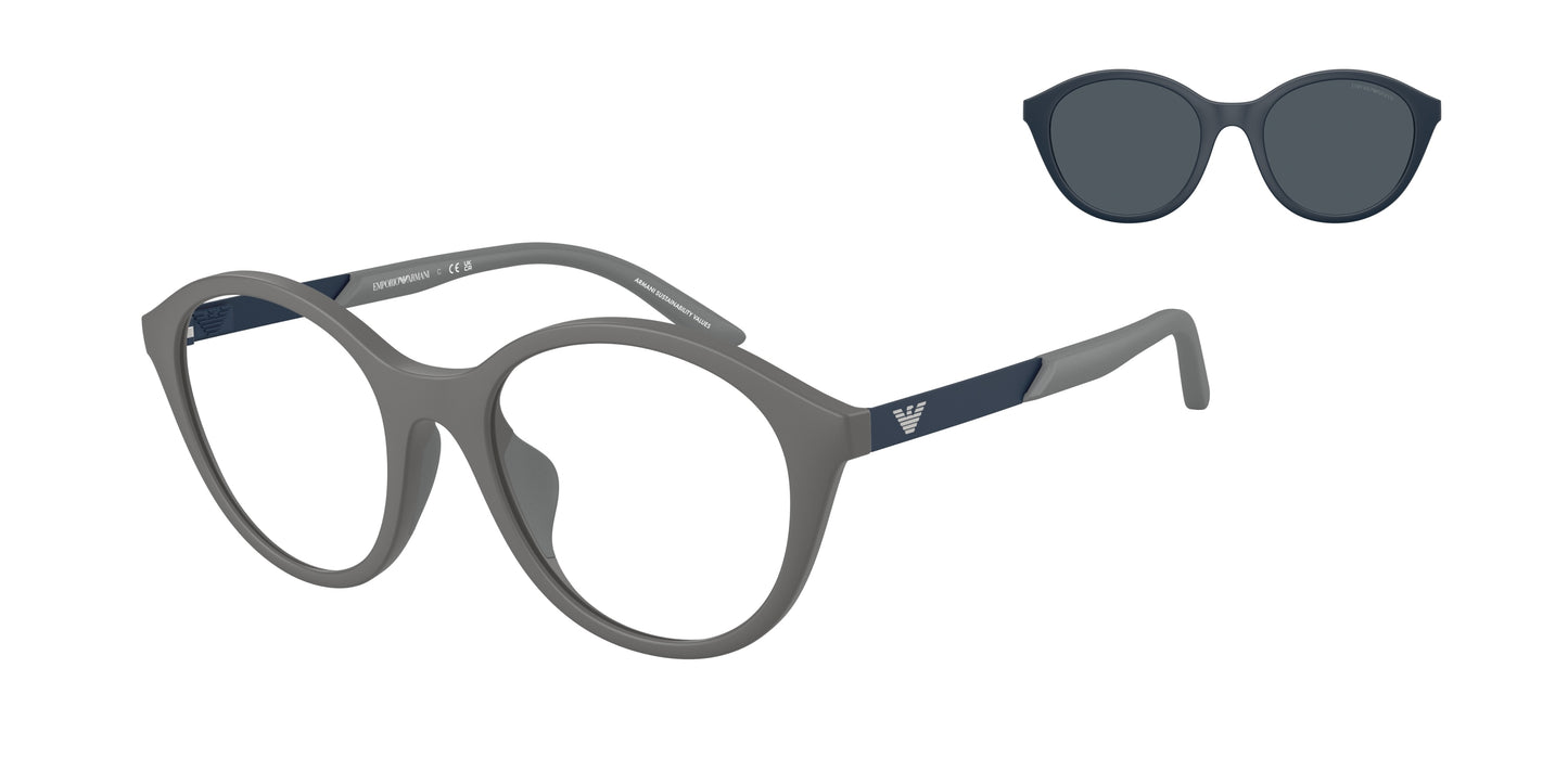 Emporio Armani Kids EK4005U Round Sunglasses  62771W-Matte Grey 48-130-18 - Color Map Grey