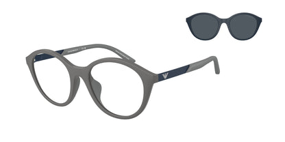 Emporio Armani Kids EK4005U Round Sunglasses  62771W-Matte Grey 48-130-18 - Color Map Grey