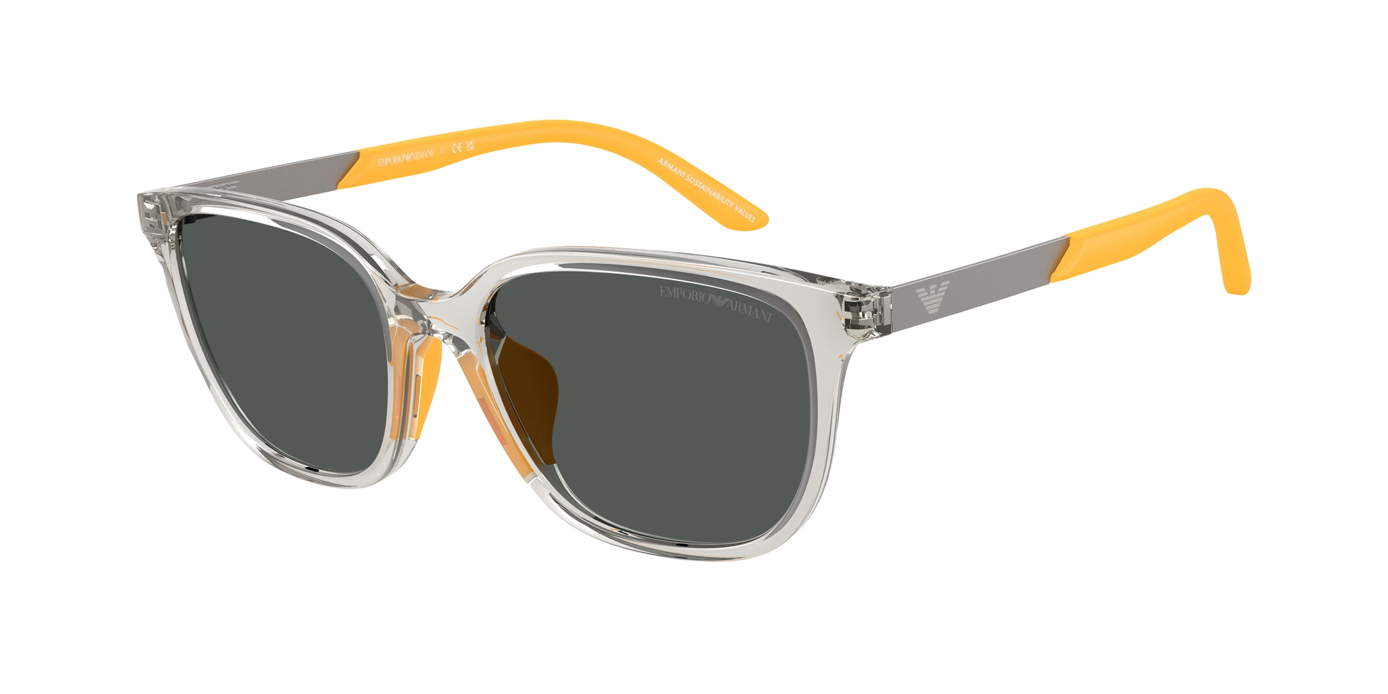 Emporio Armani Kids EK4006U Pillow Sunglasses  627987-Transparent Grey 49-130-16 - Color Map Grey