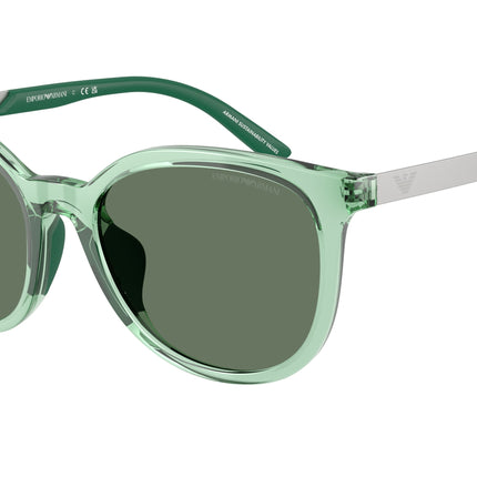 Emporio Armani Kids EK4007U Cat Eye Sunglasses  628182-Shiny Transparent Green 49-130-17 - Color Map Green