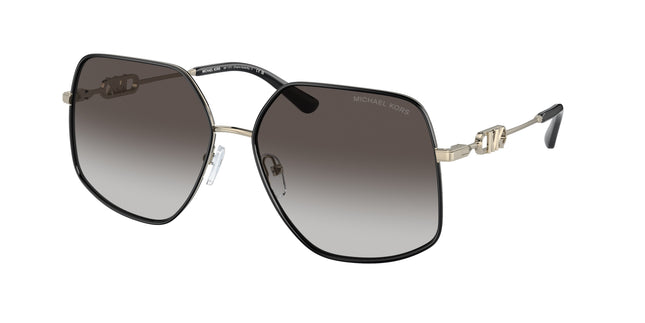 Michael Kors EMPIRE BUTTERFLY MK1127J Irregular Sunglasses  10148G-Light Gold / Black 59-145-16 - Color Map Gold