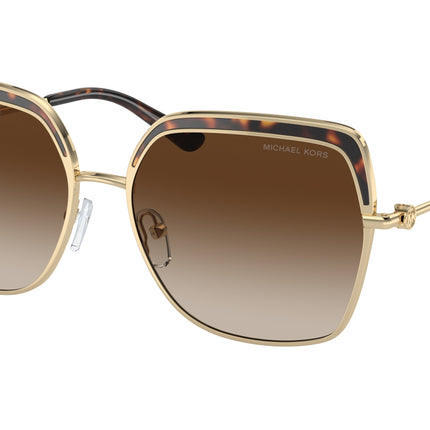 Michael Kors GREENPOINT MK1141 Square Sunglasses  101413-Light Gold 57-140-16 - Color Map Gold