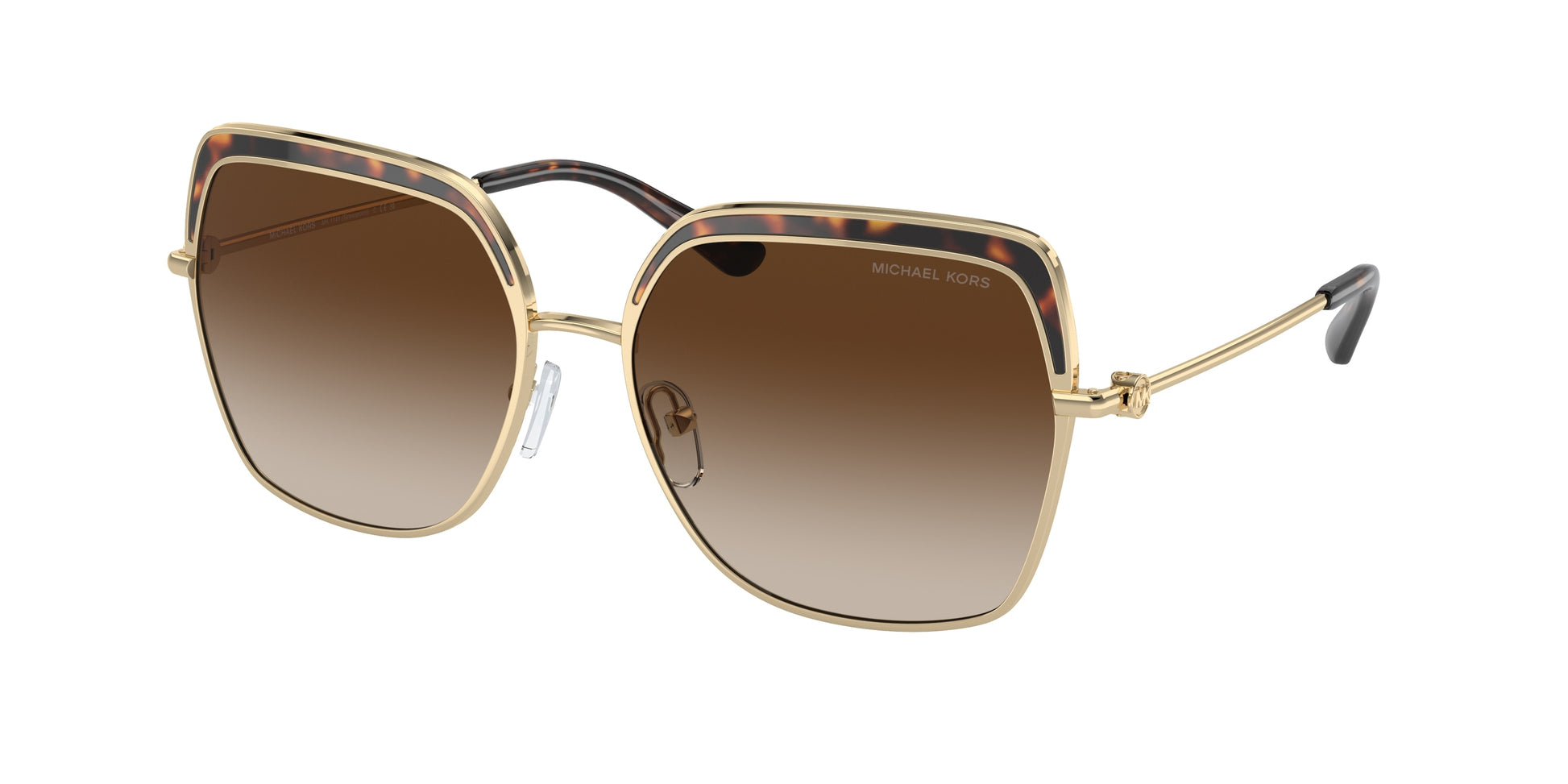 Michael Kors GREENPOINT MK1141 Square Sunglasses  101413-Light Gold 57-140-16 - Color Map Gold