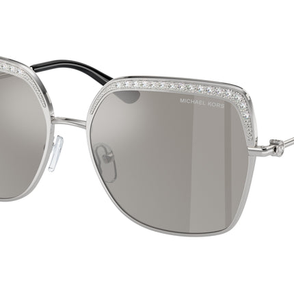 Michael Kors GREENPOINT MK1141 Square Sunglasses  18936G-Silver 57-140-16 - Color Map Silver