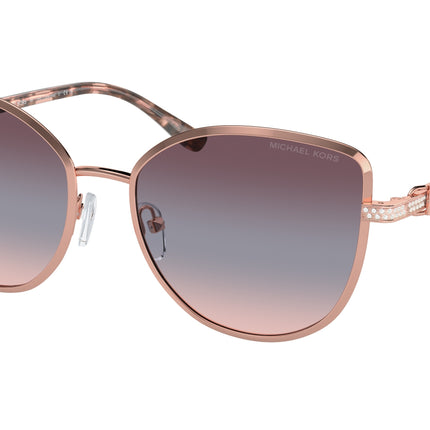 Michael Kors CATALONIA MK1144B Cat Eye Sunglasses  11080J-Shiny Rose Gold 56-140-17 - Color Map Gold