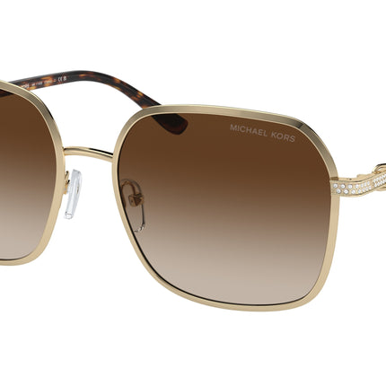 Michael Kors CADIZ MK1145B Square Sunglasses  101413-Shiny Light Gold 58-145-17 - Color Map Gold