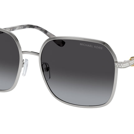 Michael Kors CADIZ MK1145B Square Sunglasses  18938G-Shiny Silver 58-145-17 - Color Map Silver