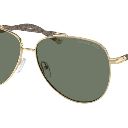 Michael Kors PORTUGAL MK1146 Pilot Sunglasses  10143H-Shiny Light Gold 59-140-13 - Color Map Gold