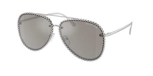 Michael Kors PORTOFINO MK1147 Pilot Sunglasses  18936G-Shiny Silver 59-140-13 - Color Map Silver