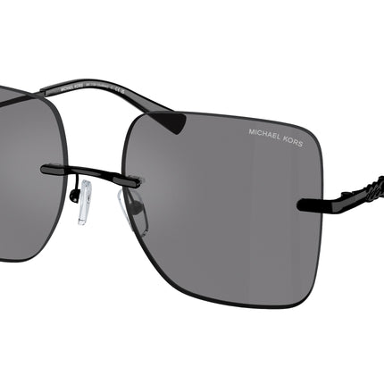 Michael Kors QUéBEC MK1150 Square Sunglasses  1005/1-Grey Solid Back Mirror 55-140-17 - Color Map Grey