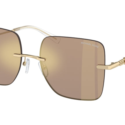 Michael Kors QUéBEC MK1150 Square Sunglasses  10145A-Brown Mirror 55-140-17 - Color Map Brown