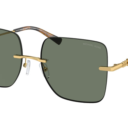 Michael Kors QU��BEC MK1150 Square Sunglasses  18963H-Green Solid 55-140-17 - Color Map Green