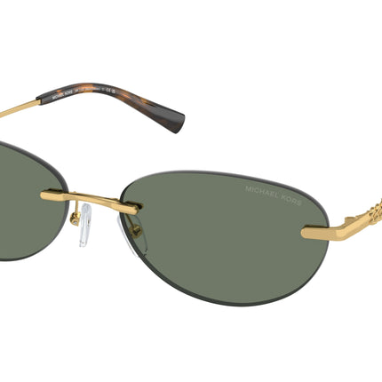 Michael Kors MANCHESTER MK1151 Oval Sunglasses  18963H-Green Solid 58-140-16 - Color Map Green