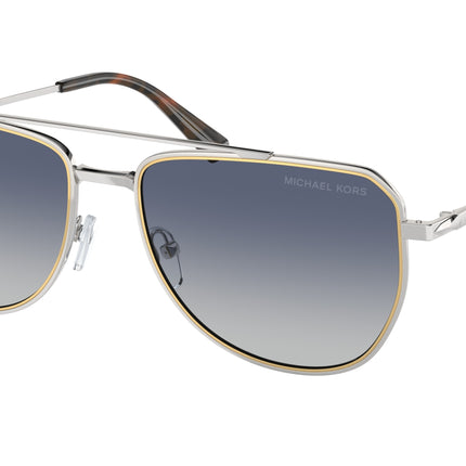 Michael Kors WHISTLER MK1155 Pilot Sunglasses  18934L-Shiny Silver 58-145-17 - Color Map Silver