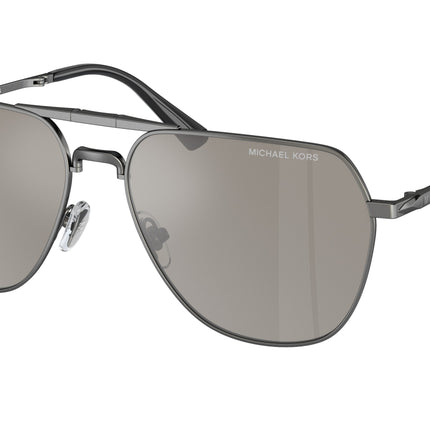 Michael Kors KESWICK MK1156 Pilot Sunglasses  10026G-Shiny Gunmetal 59-145-16 - Color Map Grey