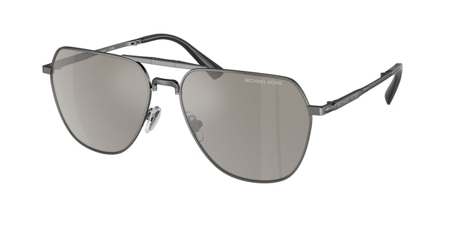 Michael Kors KESWICK MK1156 Pilot Sunglasses  10026G-Shiny Gunmetal 59-145-16 - Color Map Grey