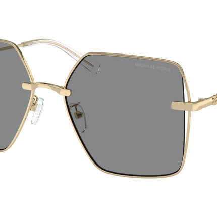 Michael Kors SANYA MK1157D Square Sunglasses  10143F-Shiny Light Gold 58-145-17 - Color Map Gold