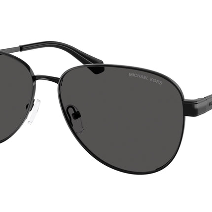 Michael Kors BIARRITZ MK1160 Pilot Sunglasses  100587-Black Shiny 61-145-14 - Color Map Black