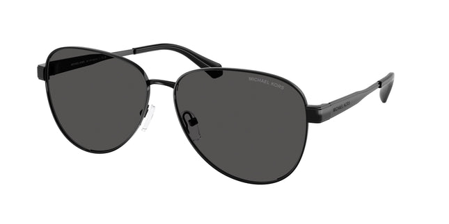 Michael Kors BIARRITZ MK1160 Pilot Sunglasses  100587-Black Shiny 61-145-14 - Color Map Black